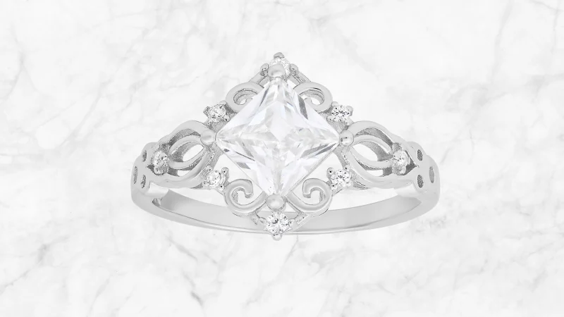 Kylie Harper Anillo Vintage Filigrana Corte Princesa