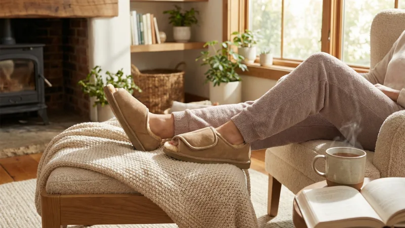 The Lady's Adjustable Sheepskin Slippers