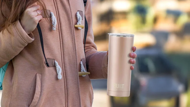2-Pack: BUILT 20oz Double Wall Stainless Steel Tumblers