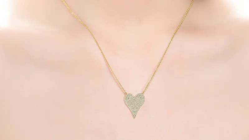 The Pave-Set Heart Necklace