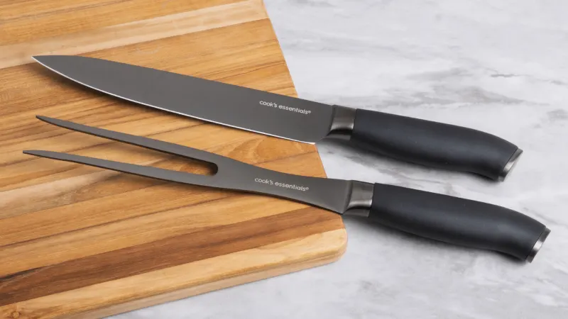The Japanese Steel Carving Knife and Fork Set