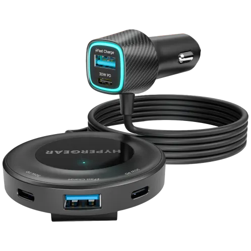 HyperGear Road Runner 98W USB-C PD 5 Ports Car Charger