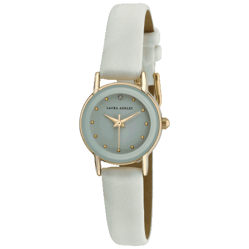Laura Ashley Women's 24mm Case Vegan Leather Strap Watch