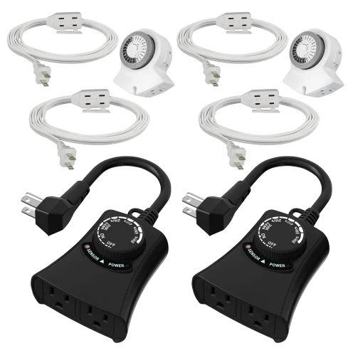 4-Pack Indoor & Outdoor Timers with 4 Extension Cords only .99: eDeal Info