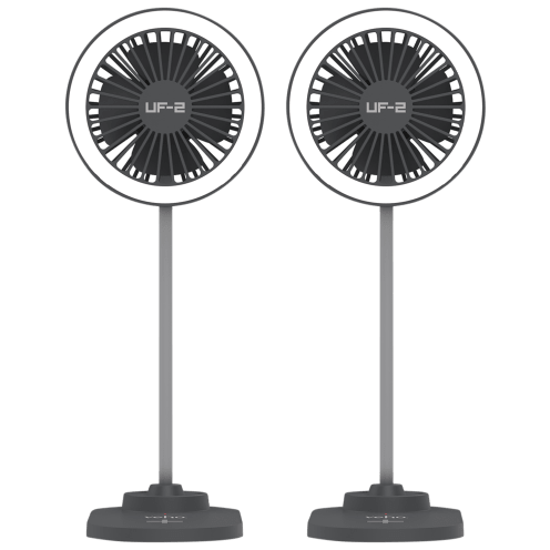 2-Pack: Veho UF2 3-in-1 Desktop Station with WLS Smartphone Charger, Fan & LED