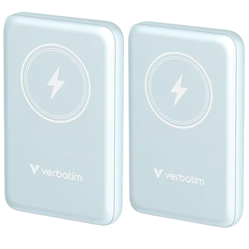 2-Pack Verbatim Charge 'n' Go Magnetic Wireless 10,000 mAh Power Bank