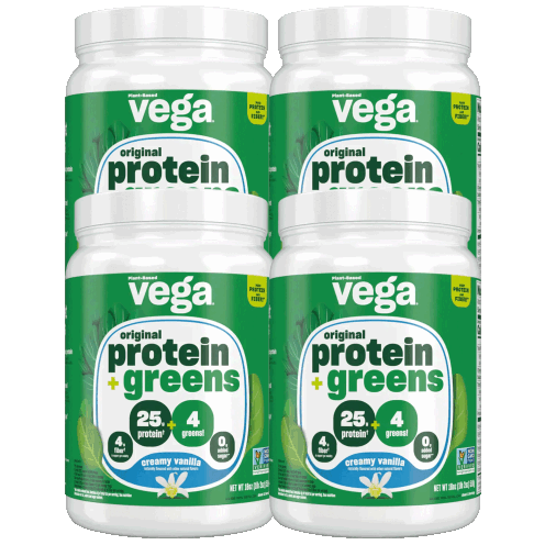 4-Pack 18oz Vega Protein Powder w/ Supergreens (2 flavors)