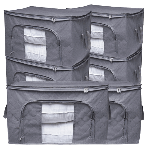 6-Pack: ZOBER Clothes Storage with Lids and Handle