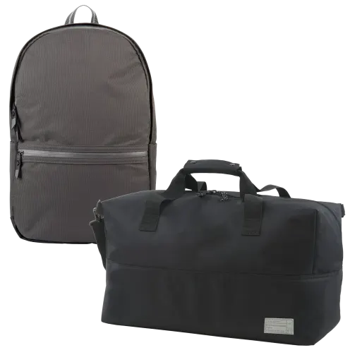 Hex Evolve Water Resistance Backpack and Aspect Duffel (Black, Grey)