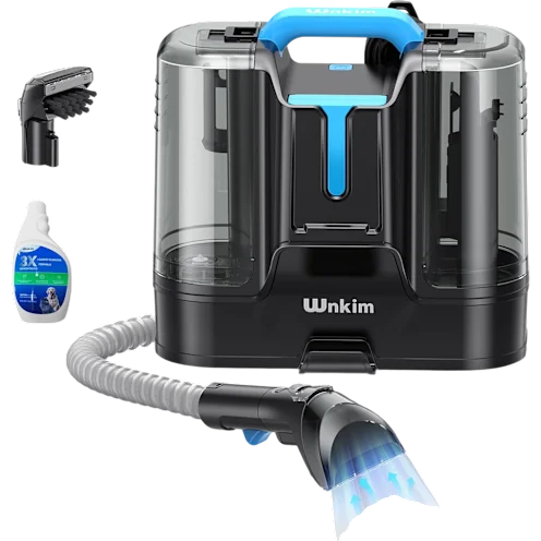 450W WNKIM C5 Carpet Cleaner Machine with 16.5kPa Suction Extracts Embedded Stains