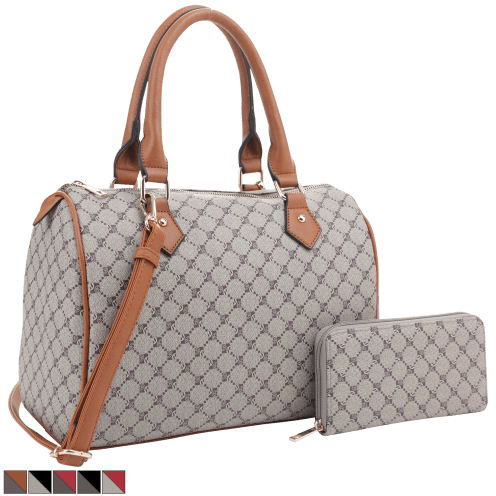 Malibu Skye Signature Print Satchel with Wallet