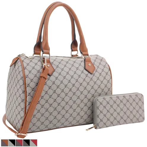 Malibu Skye Signature Print Satchel with Wallet