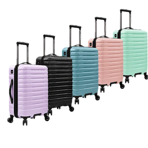 U.S. Traveler Boren 22 Inch Hardside Carry-on Luggage with 8 Spinner Wheels
