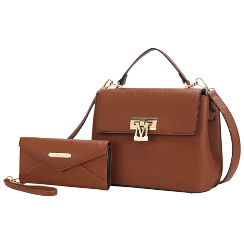 MKF Collection Hadley Womens Satchel Bag with Wristlet Wallet by Mia K