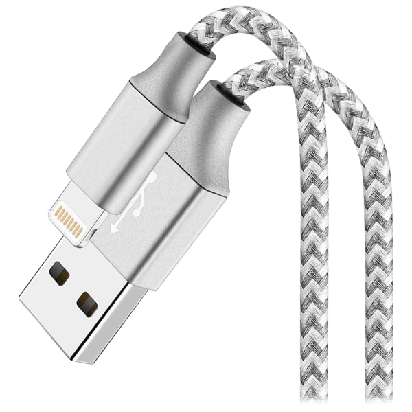 SideDeal 5Pack Heavy Duty Braided iPhone Lightning Cable Charger Cords