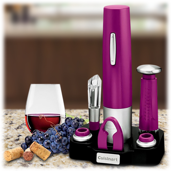 MorningSave Cuisinart 4Piece Wine Set with Display Stand