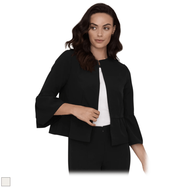 Neiman Marcus Flounce Sleeve Jacket