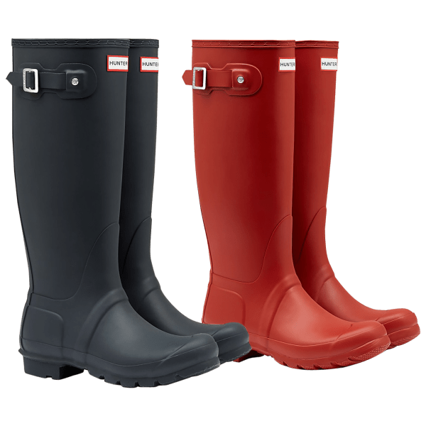 Ladies Hunter Boots in Navy and Red