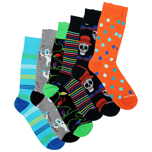 Meh: 6-Pack: Unsimply Stitched Men's Gift Box Socks with Holiday Themes