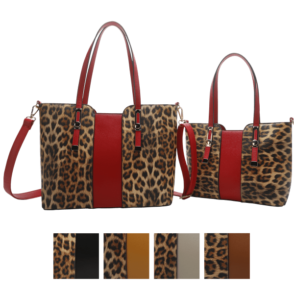 MorningSave: La Terre Fashion 2-Piece Leopard Print Handbag Set