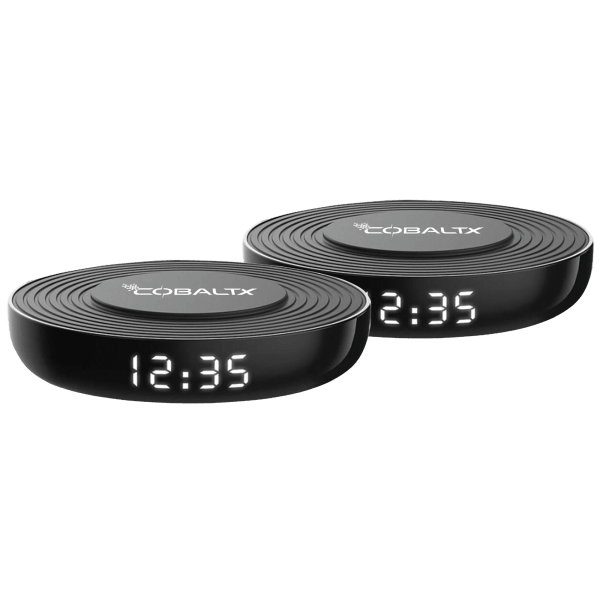 2-Pack: CobaltX Wireless Charging Pad With Digital LED Clock