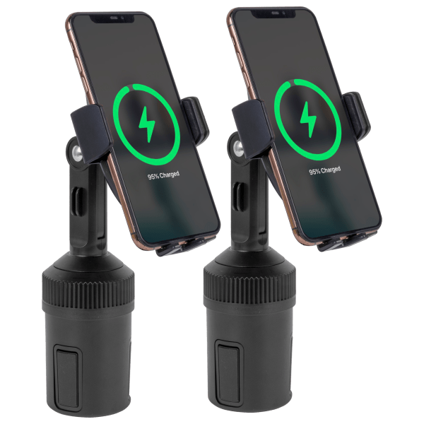 2-Pack Onn Cup Holder Phone Mount with 10W Wireless Charging