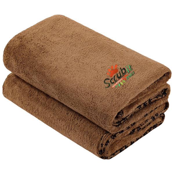 2-Pack: SCRUBIT XL Microfiber Bath & Beach Towel for Pets