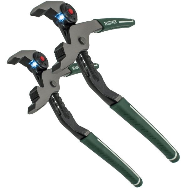 Readymax 10" & 12" Tongue and Groove Pliers with Built-in LED Light