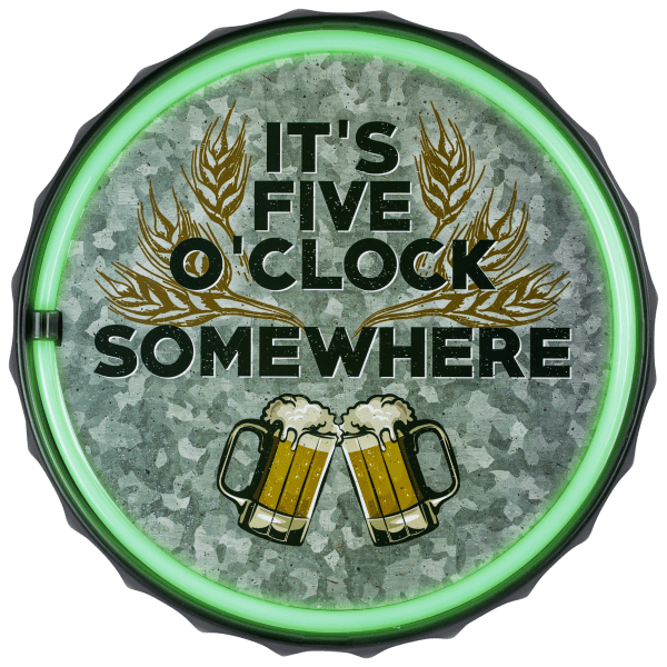 it's 5 o clock somewhere led sign