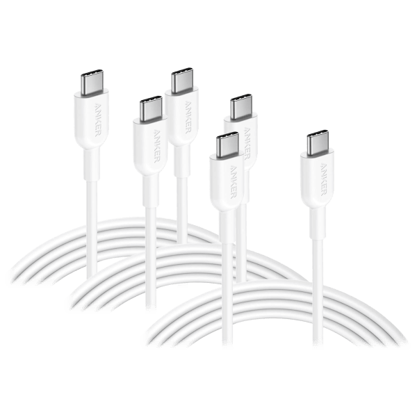 3-Pack: Anker Powerline II 6 FT USB-C to USB-C Cable