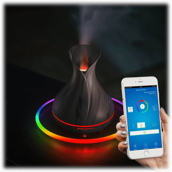 MorningSave Sierra Modern Home "Smart" Diffuser + 3 Oils (Alexa and