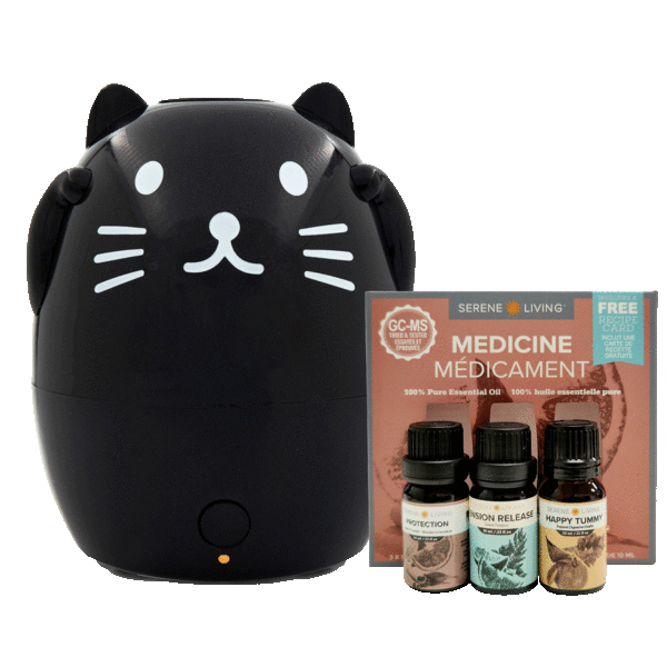 GreenAir Aromatherapy Cat or Unicorn Diffuser & Humidifier with Oils