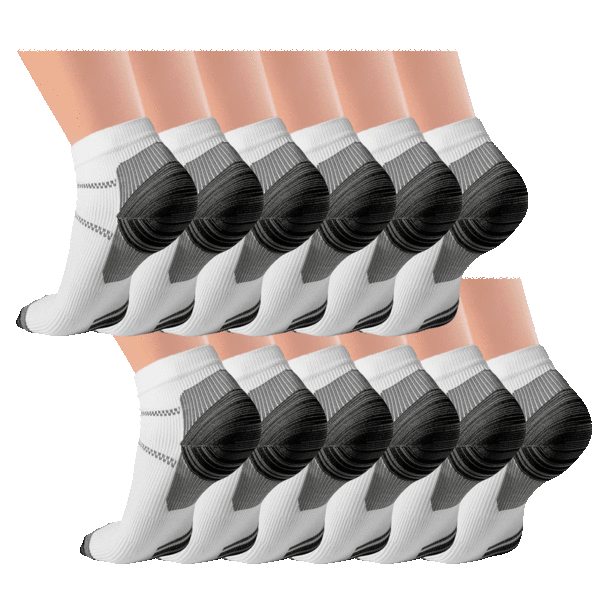 6-Pack: Extreme Fit Unisex Ankle Compression Socks