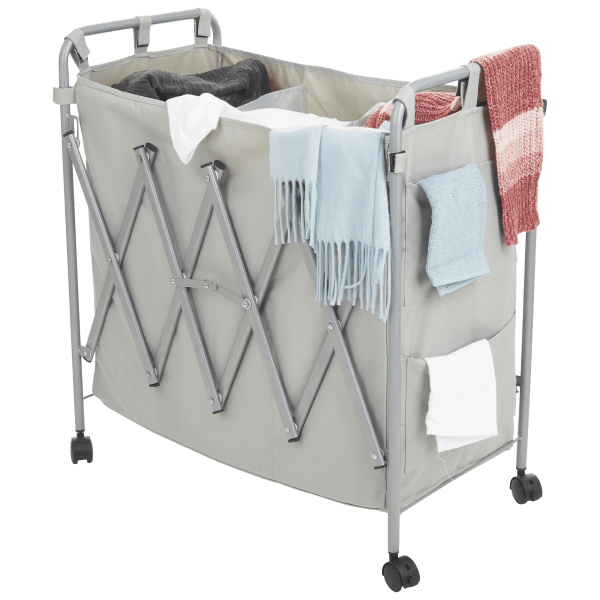 Vanderbilt 3-Section Rolling Laundry Hamper