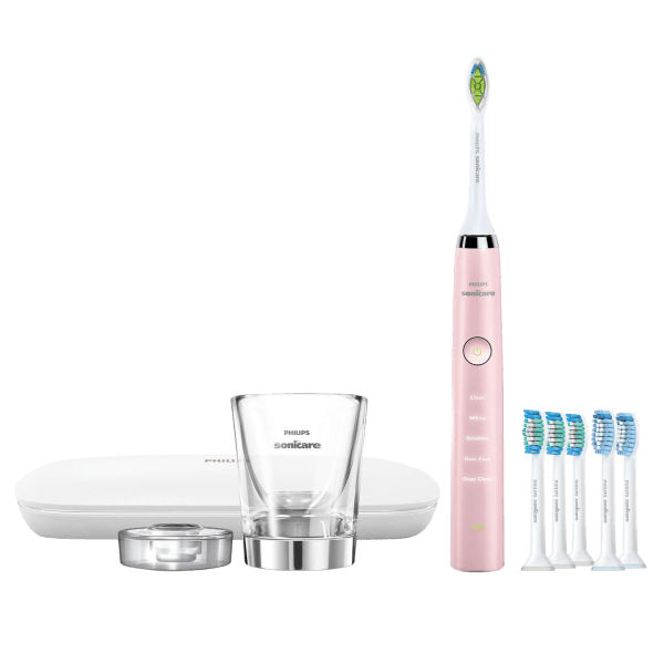 Philips Sonicare DiamondClean Electric Toothbrush w/ Travel Case & 6 Brush Heads
