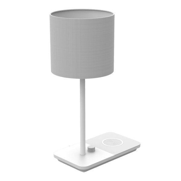 iHome Traditional Fabric Lamp with USB and Wireless Charging