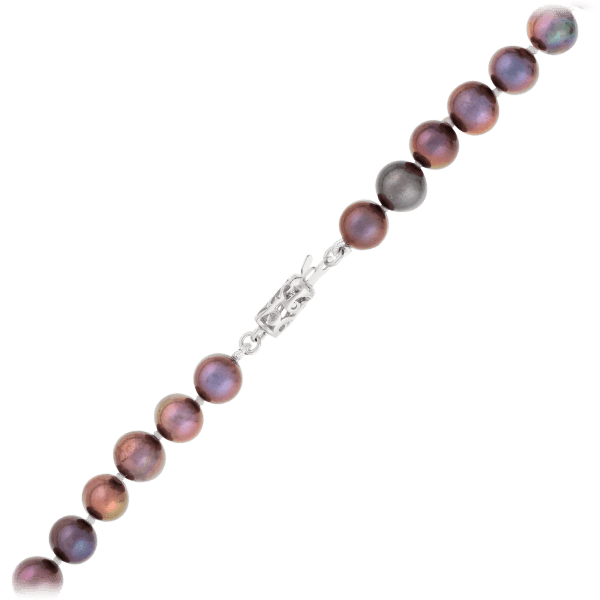 Morningsave Black Freshwater Pearl Necklace