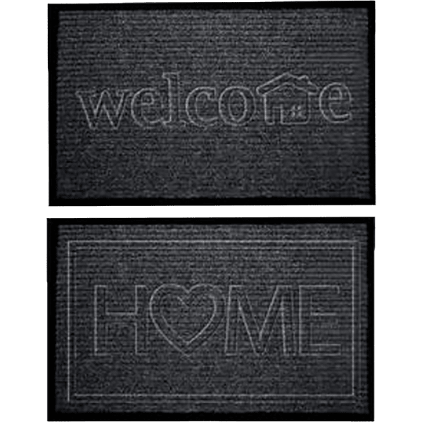 2-Pack: California Home Goods Ribbed Entryway Floor Mat