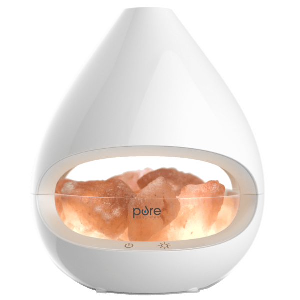 PureGlow Crystal 2-in-1 Himalayan Salt Lamp & Ultrasonic Essential Oil Diffuser