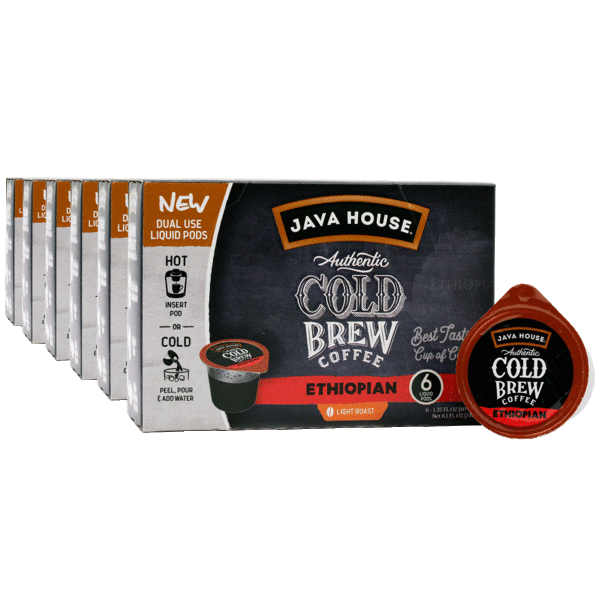 JavaHouse Hot/Cold 36 Count of Pods or Cold Brew Concentrate 6-Pack