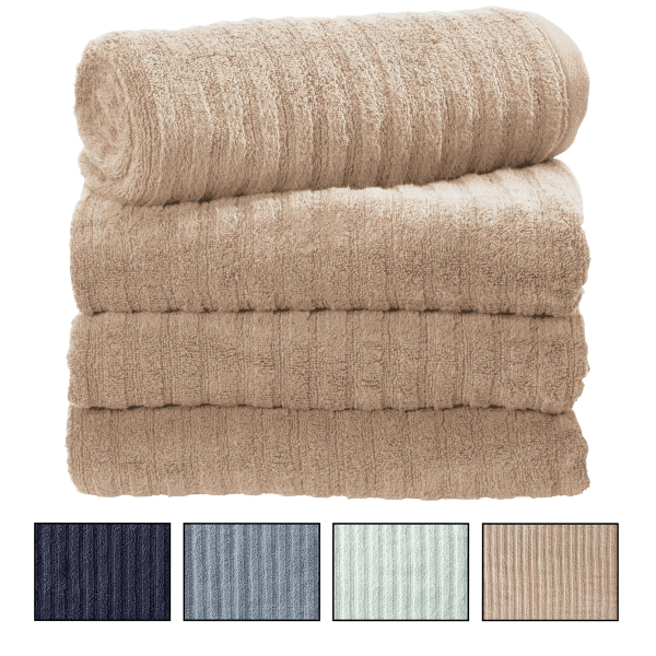 Meh Your Choice iDesign Ribbed Quick Dry Bath Towels (4 Bath or 6