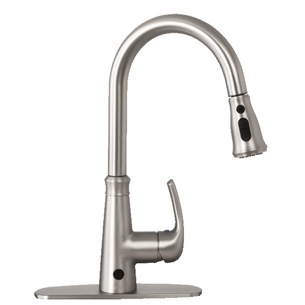 Dalmo Brushed Nickel Touchless Kitchen Faucet with Pull Down Sprayer