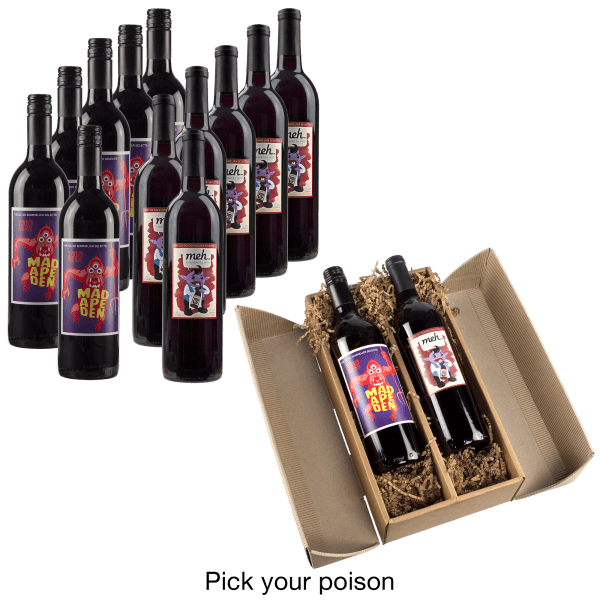 2-for-Tuesday: Mad Ape Den Wine & Meh Wine (2-Pack or Mixed Case of 12)