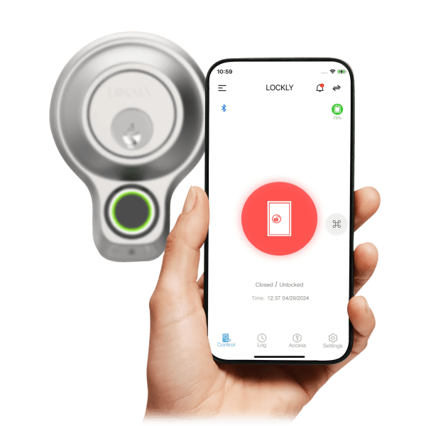 Lockly Flex Touch Bluetooth Deadbolt Lock with Biometric 3D Fingerprint