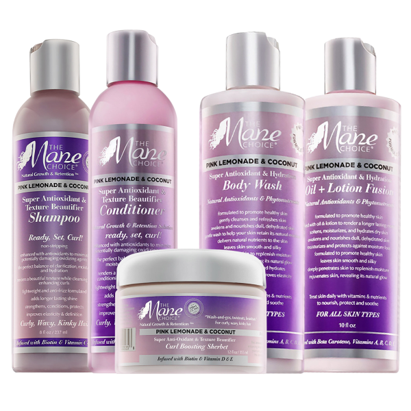 The Mane Choice 5-Piece Pink Lemonade and Coconut Hair & Body Collection