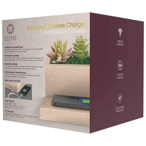MorningSave Lomi Succulent Wireless Charger With Qi Certified Fast Charge morningsave-lomi-succulent-wireless-charger-with-qi-certified-fast-charge