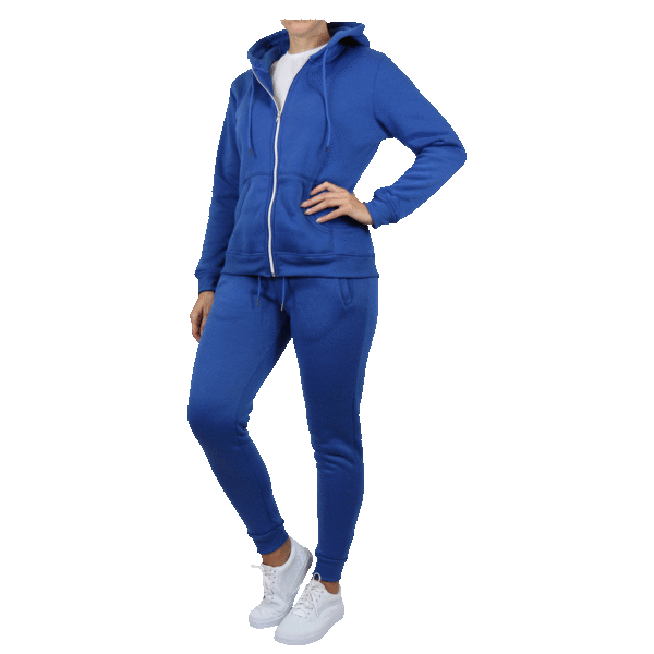 SideDeal Women's 2Piece FleeceLined Zip Hoodie & Jogger Sweatpants Set