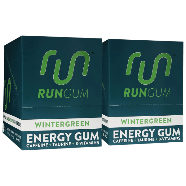 48-Pack: Run Gum Wintergreen Caffeinated Energy Gum