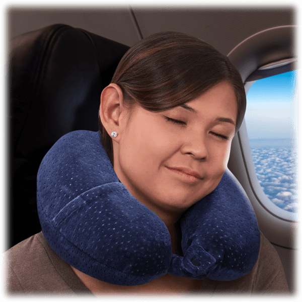 SideDeal 2Pack TravelSmart by Conair Memory Foam Neck Rest in Navy