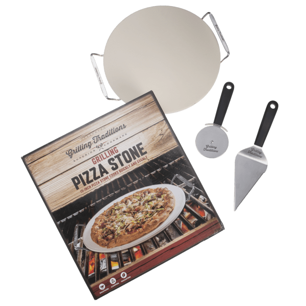 Grilling Traditions 3-Piece Pizza Stone Set